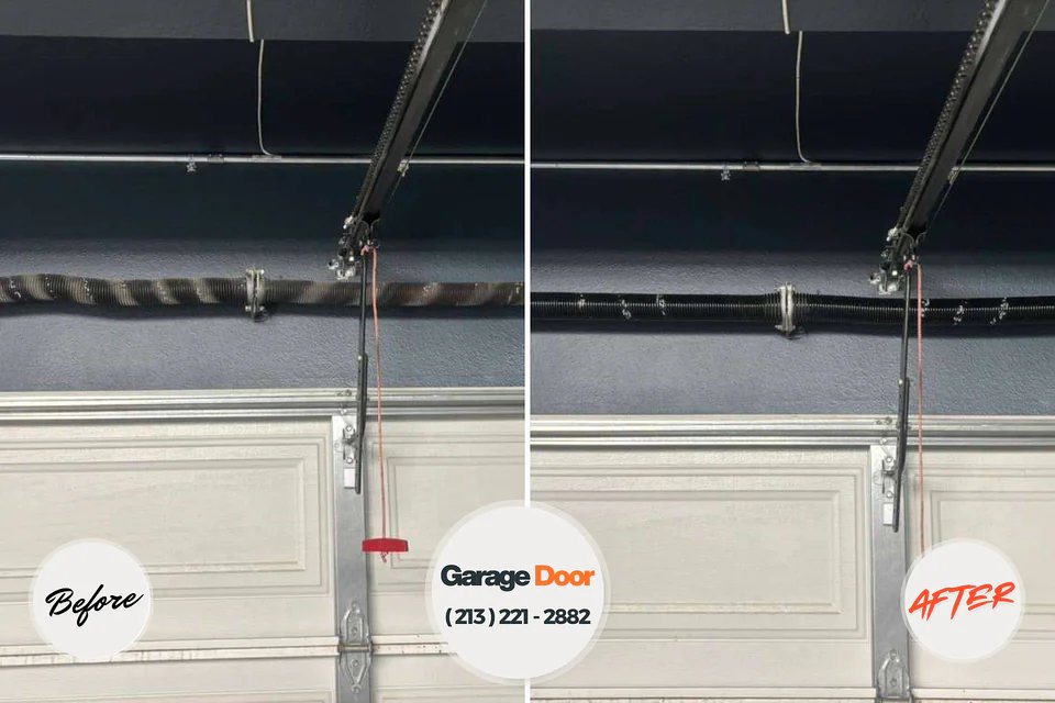 Before and after: garage door repair London, KY